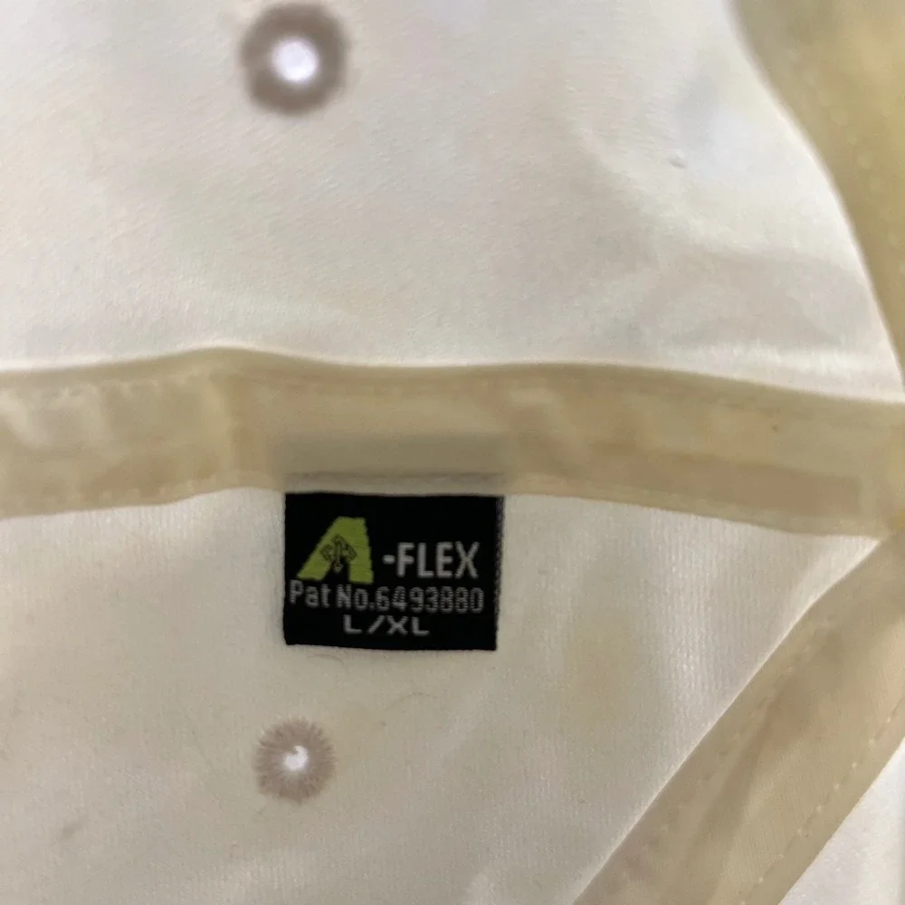 Adidas Aeroready‎ A-Flex Hat Mens L/XL White Perforated Performance Baseball Cap